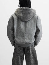 Men's Double-sided Faux Leather Hooded Bomber Jacket